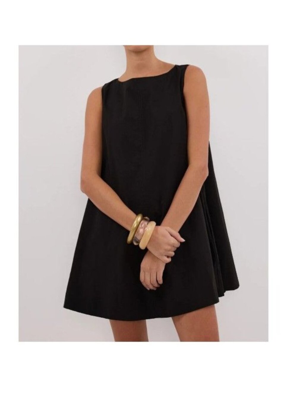 DISSH Maisie Black Poplin Mini Dress Size 4